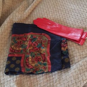Dress scarf and small gloves